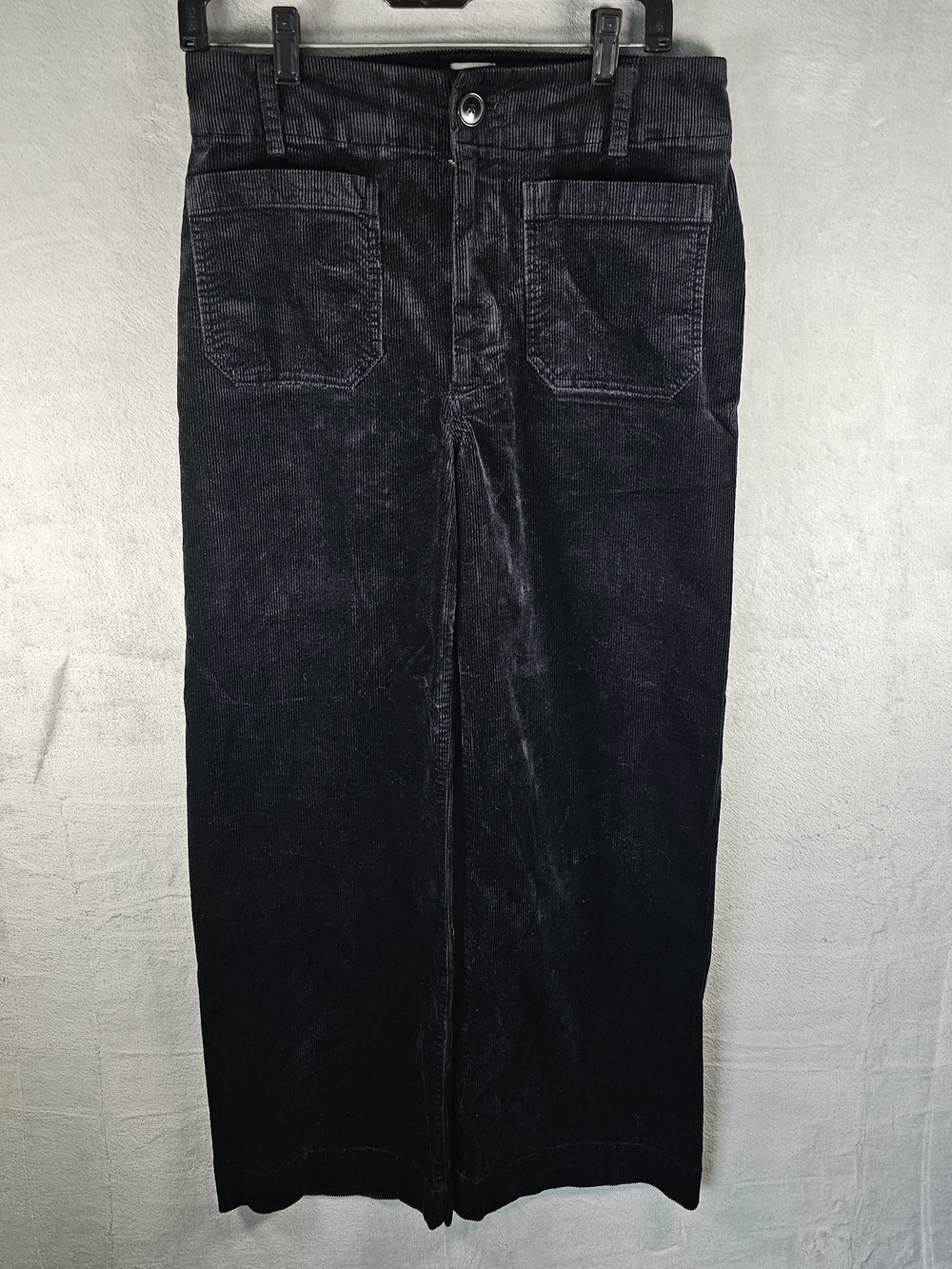 Anthropologie Sz. 30 Women's Maeve The Colette Black Corduroy Pants Wide-Leg